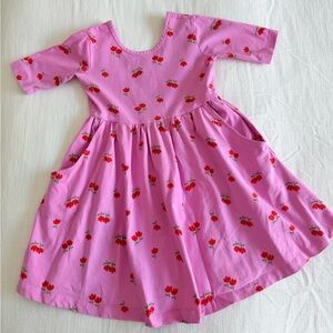 Hanna Andersson skater dress pink tulip size 4T